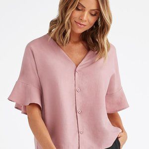 Vetta Pink Reversible Tencel Blouse